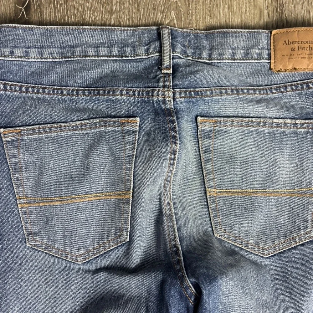 Abercrombie & Fitch‎ Classic Straight Jeans Mens 32x29.5 Button Fly Med Wash Y2K - Picture 12 of 13